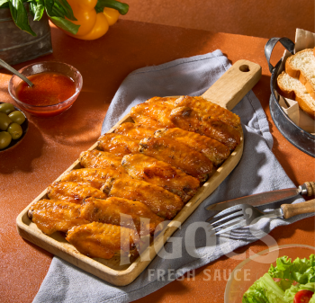 Cánh gà khúc giữa nướng xốt BBQ Truyền thống 500g